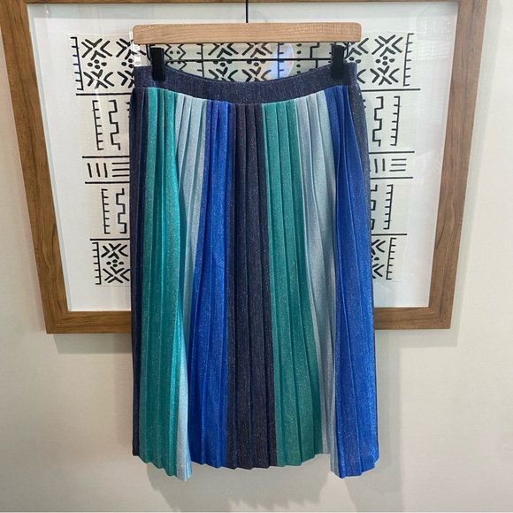 Anthro l Maeve Sunburst Stripe Skirt - Picture 2 of 7